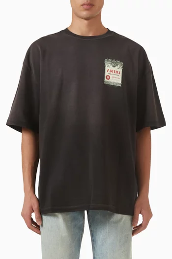 Chateau Stamp Oversized T-shirt in Cotton