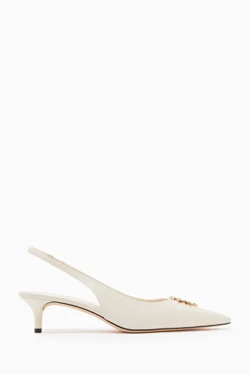 Eleanor 45 Slingback Pumps in Leather