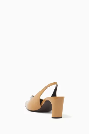 Pierced XL 65 Slingback Pumps in Patent Leather