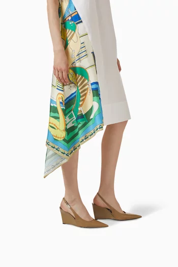 Gigi Slingback 75 Wedge Sandals in Leather