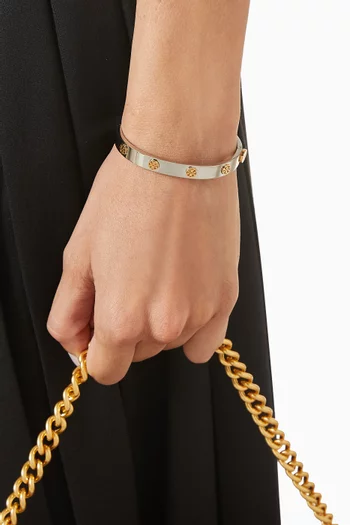 Miller Stud Hinge Bracelet in Gold-tone Brass