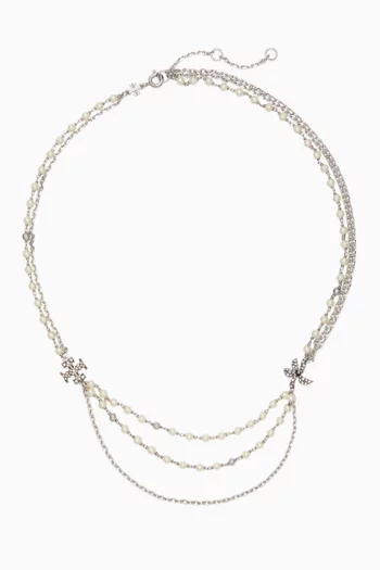 قلادة مون دانس بصفوف متعددة الطبقات من اللؤلؤ
