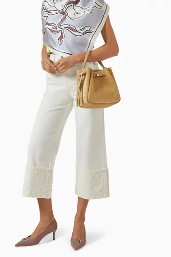Romy Bucket Bag in Suede