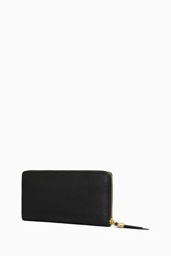 Romy Zip Continental Wallet in Leather