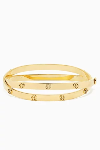 Miller Stud Double Bracelet in Gold-tone Metal
