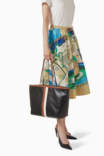 Racer Tote Bag in Coated Canvas