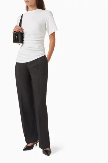 Pauline Ruched T-shirt in Cotton
