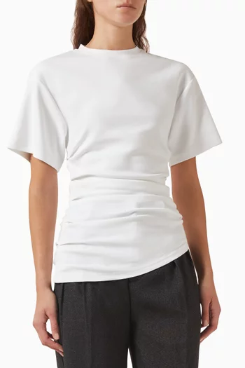 Pauline Ruched T-shirt in Cotton