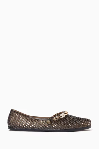Iro Shell-embellished Ballet Flats