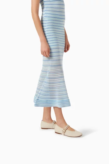 The Max Buckle Mary Jane Flats in Knit