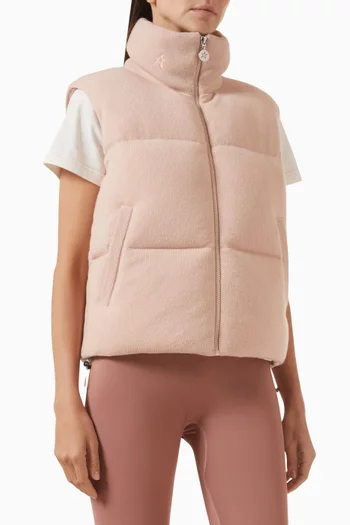 Down Gilet in Wool & Cashmere