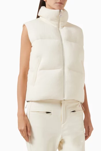 Down Gilet in Wool & Cashmere