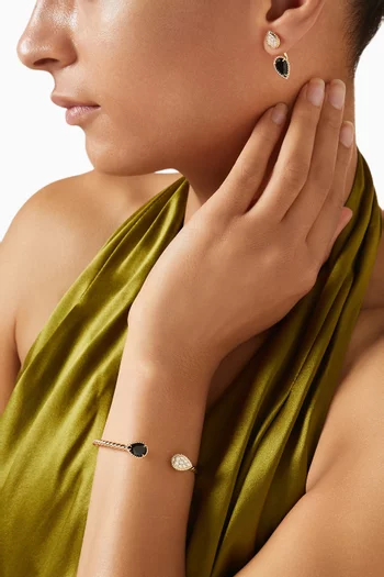 Serpent Bohème Double S Motif Diamond & Onyx Bracelet in 18kt Gold
