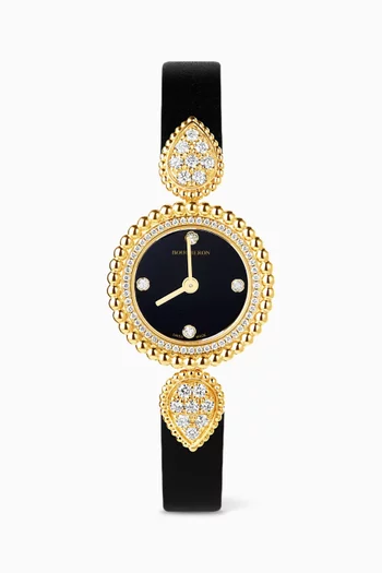 Serpent Bohème Diamond Watch in 18kt Yellow Gold, 23mm