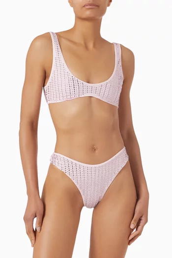 Malibu Embellished Brazilian Bikini Set