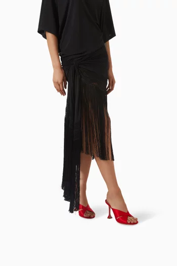 Salma 95 Slipper Mules in Satin