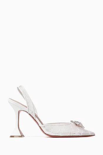 Rosie 95 Lace Slingback Pumps