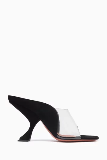 Mackenzie 90 Mules in Suede & PVC