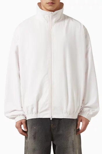 Technical Logo Jacket in Nylon & Cotton