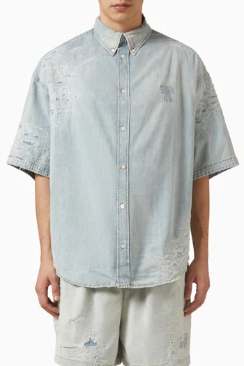 Distressed Shirt in Denim