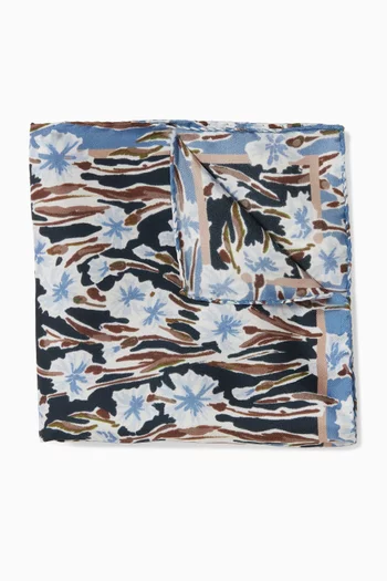 Floral Pocket Square in Silk
