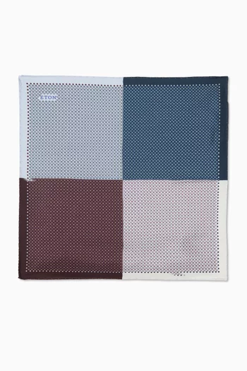 Four Side Pocket Square in Micro Twill Silk