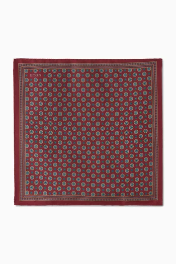 Medallion Pocket Square in Silk