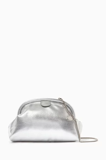 Falabella Soft Clutch Bag in Padded Metallic Leather