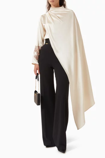 Scarf Blouse in Satin