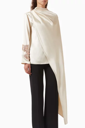 Scarf Blouse in Satin