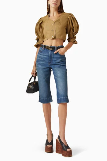 Crop Top in Organic Cotton Poplin