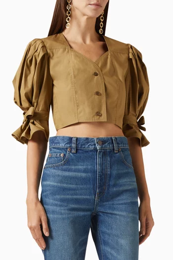 Crop Top in Organic Cotton Poplin