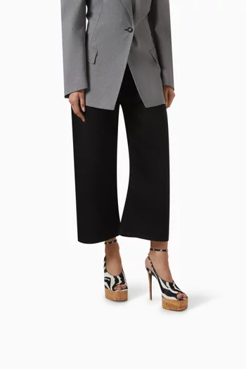 Ornella 140 Platform Sandals in Pony Hair