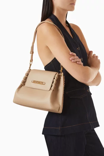 Criss Cross Shoulder Bag in Leather
