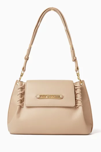 Criss Cross Shoulder Bag in Leather