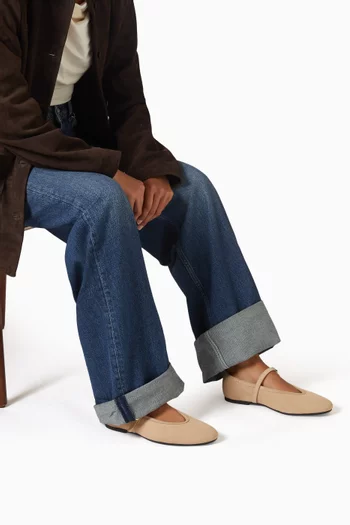 Jazz Love Ballet Flats in Faux Suede