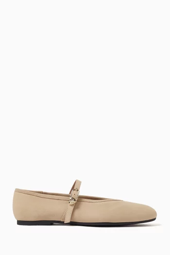 Jazz Love Ballet Flats in Faux Suede