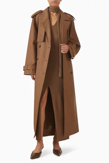 Casablanca Trench Coat in Cotton Twill