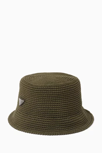Crochet Bucket Hat in Cotton Viscose