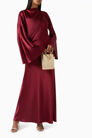 Easthill Draped Dress in Satin