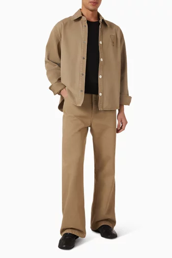 Large-fit Jeans in Cotton Twill
