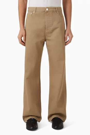 Large-fit Jeans in Cotton Twill