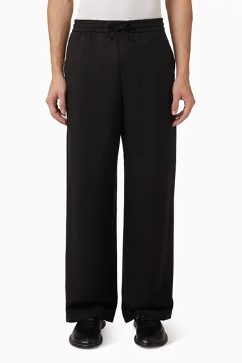 Elasticated Waist Pants in Linen-blend