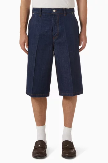Loose Bermuda Shorts in Cotton