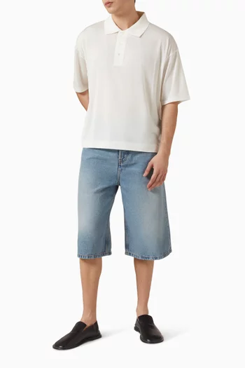 Large Fit Bermuda Shorts in Denim