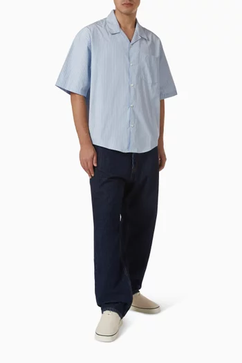 Camp Collar Ami De Coeur Shirt in Cotton Poplin