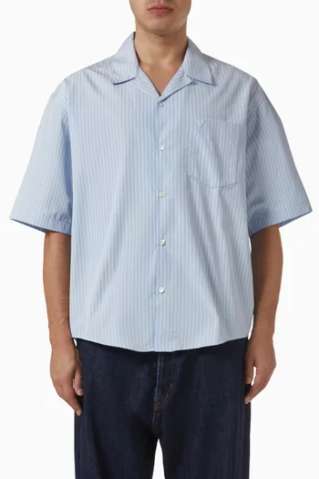 Camp Collar Ami De Coeur Shirt in Cotton Poplin