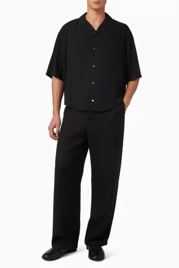 Embroidered Boxy Shirt in Viscose