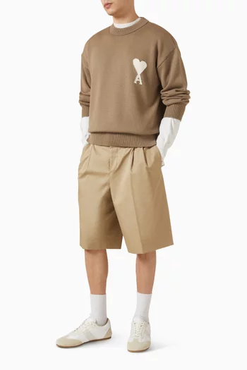 Contrasted Ami De Coeur Sweater in Merino Wool