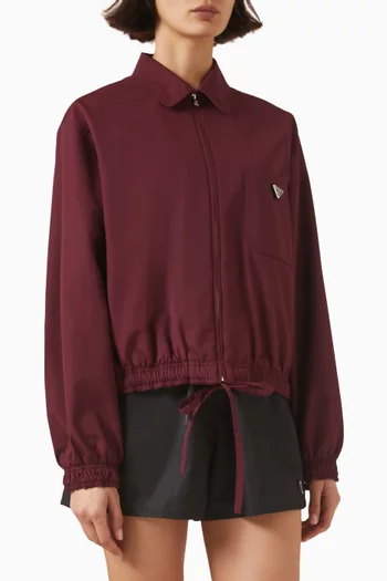 Zip Jacket in Cotton Poplin